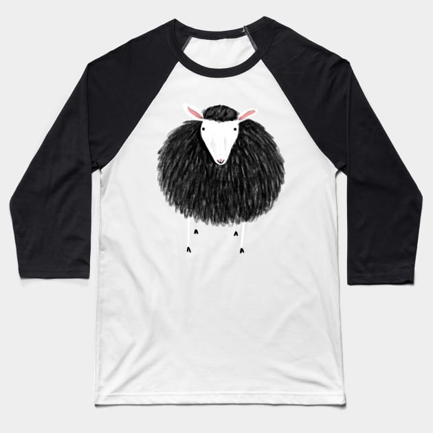 Black Sheep Baseball T-Shirt by Sophie Corrigan